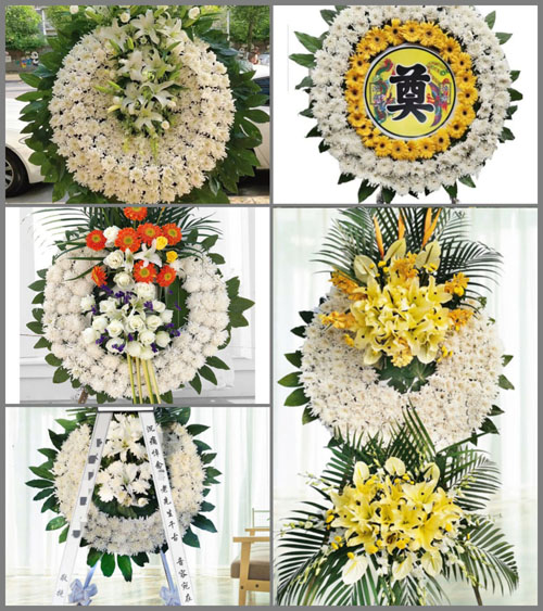 湖北黄冈市黄梅县濯港镇徐密村花圈速递